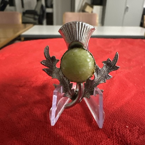 Plated metal agate thistle - metal, &