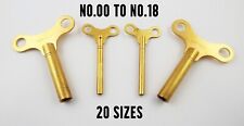 New Brass Quality Winding Clock Key Mantle & Bracket Clock 20 sizes available