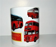 BUS, D9,COACH,CERAMIC MUG,MIDLAND RED