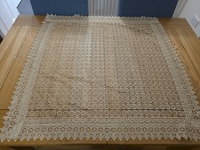 Vintage GOLD LACE Tablecloth