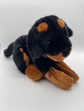 Commonwealth 2001 Rottweiler Puppy Brown Black Puppy Dog 17" Realistic Plush