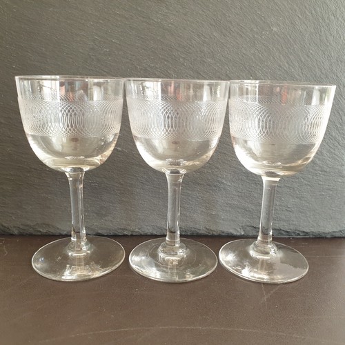 Set vintage etched - vintage, sherry