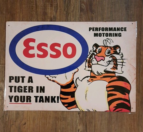 Esso tiger advertising sign - esso,