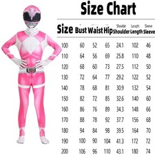 Kids Adult Mighty Morphin Power Rangers Costume Cosplay Book Week Halloween UK