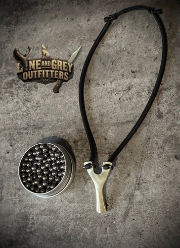 Mini brass slingshot - mini, slingshot/