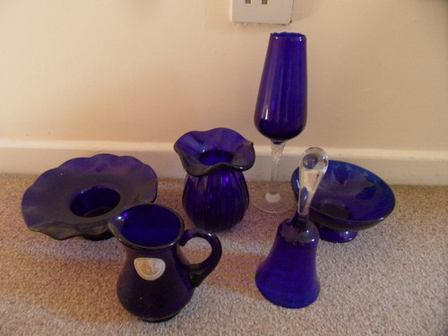 Vintage bristol blue glass - bristol,