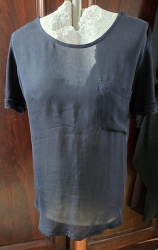 The kooples black silk tshirt - the,