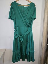 Jacques Vert Green Wrap Dress