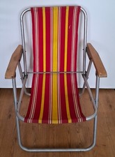 Deck Chair Vintage Red Striped
