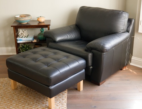 Ikea leather arm chair - ikea, &