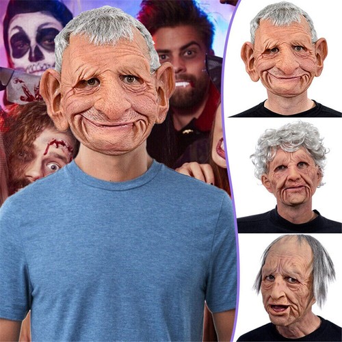 Old man mask latex cosplay - man,