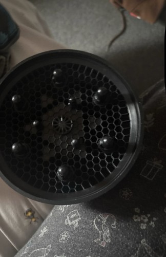 Black plastic hair dryer - hair,