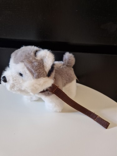 Husky dog soft - toy, leash