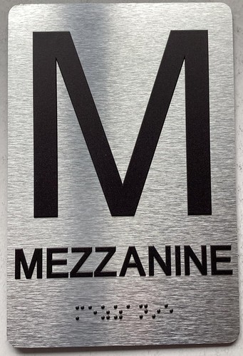 Floor number mezzanine sign - floor, m-mezzanine