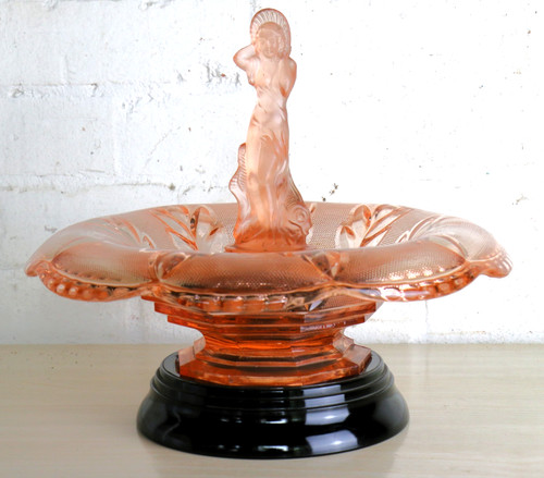 Art deco glass centrepiece - glass, by