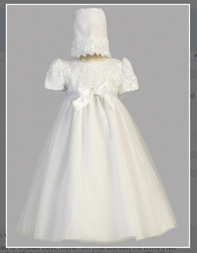 White christening gown dress - christening, gown/dress