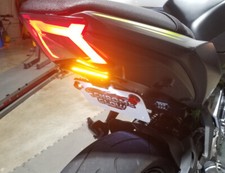 Z650 & Ninja 650 2017+ Fender Eliminator Kit w/ LED Turn Signal Light Bar, Smoke