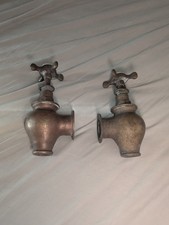 Pair Brass Hot Cold Taps