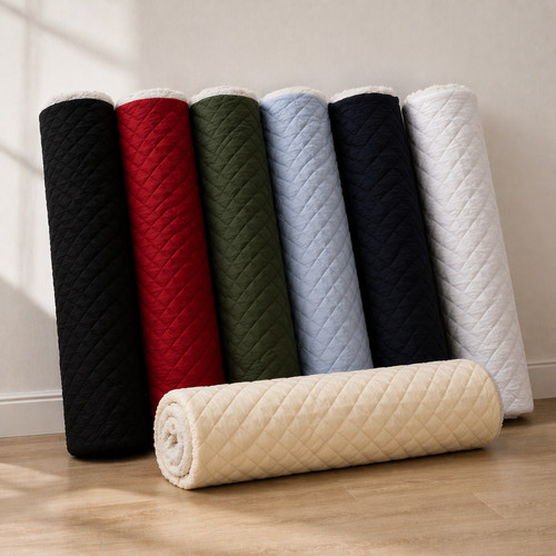 Quilted polycotton fabric - polycotton,