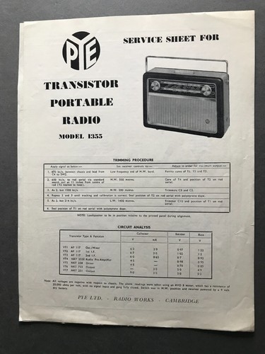 Vintage pye transistor - pye,