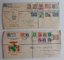 Southern Rhodesia 1953  Nyasaland 1954  Causeway Salisbury  QEII  FDC  Cover x 2