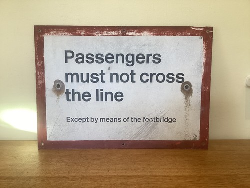 Original railway sign - original, ~