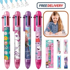 14cm Multicolor Retractable BallPoint Clip Pens, Girls School Promotional Gifts
