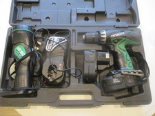 HITACHI 18 Volt Combi Drill c/w Torch, 2 Batteries, Charger & Case -All working