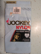 Vintage Jockey Nylon Full Cut Light Blue Y-Front Briefs- Size 32 -package NWOT!!
