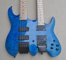Hot Blue Double Neck Guitar