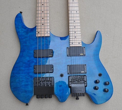 Hot blue double neck guitar - hot,