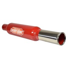 Red Cherry Bomb Universal Tail Bomb Tailpipe Round Rear Exhaust TB3.5UNI