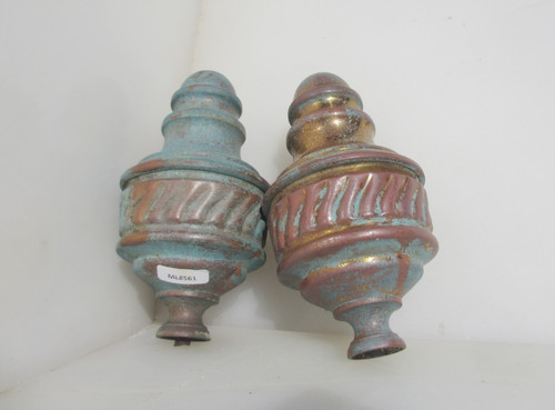 Victorian brass curtain pole - brass,