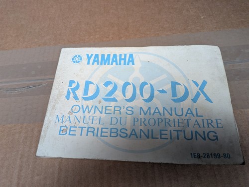 Yamaha rd200dx owners manual - yamaha,