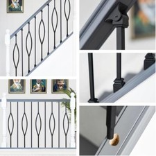 Set of 2 "Folium" and "Enfield" Steel Stair Spindles - With or Without Brackets