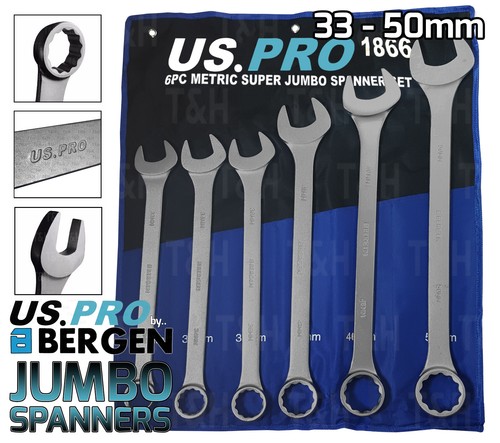 Bergen jumbo spanners - spanners, 6pc