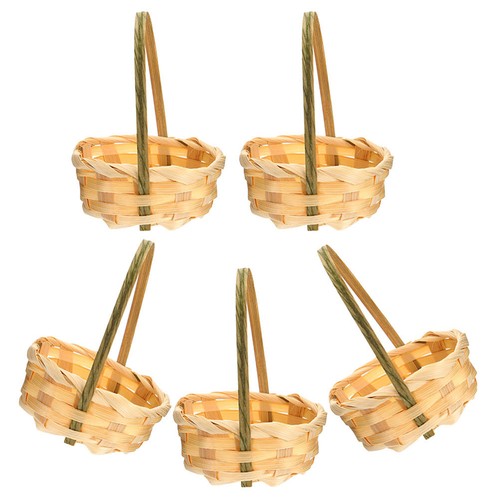 5pcs mini bamboo storage - bamboo,