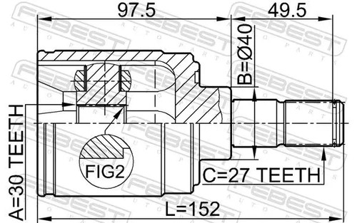 Driveshaft joint front axle - cv,
