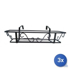 3X Fixed Planter Wrought Iron
