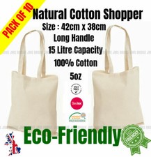 10 Cotton shopping Plain BAGS