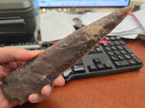 Agate stone spearhead - agate,