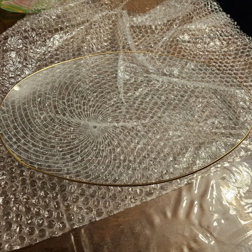 Oval glass charger - , plate