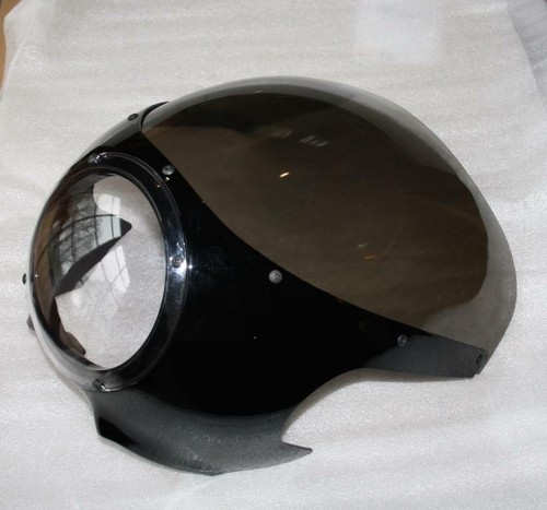 Black front fairing headlight - black,