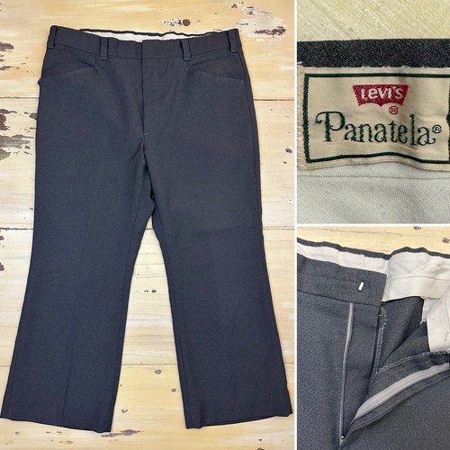 Levis panatela vtg 70s gray - levis,