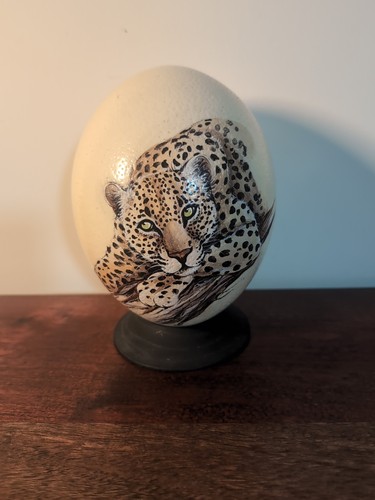 Signed hand painted ostrich - hand,