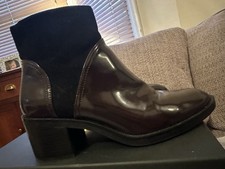 Burgundy Patent Leather zara ankle boots-size 39