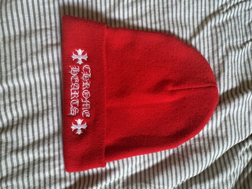 Chrome hearts red logo - red, beanie