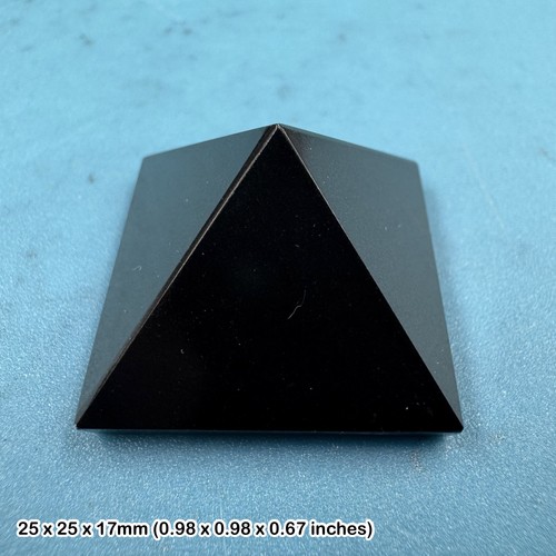 Black agate pyramid genuine - agate,