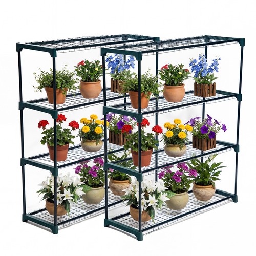 2pcs steel greenhouse shelves - 2pcs,