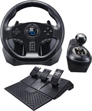 Subsonic GS 850X Universal Gaming Steering Wheel with Vibration, Pedals & Gears